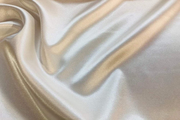 Rainbow Fabrics SA: Ivory Stretch Satin White Fabric