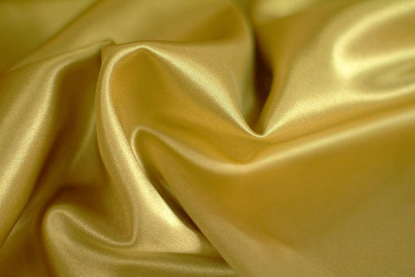 Rainbow Fabrics SA: Light Gold Stretch Satin Yellow Fabric