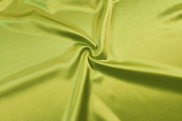 Rainbow Fabrics SA: Olive Green Stretch Satin White Fabric