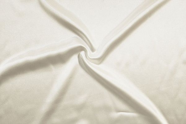 Rainbow Fabrics SA:  Pale Ivory Stretch Satin White Fabric