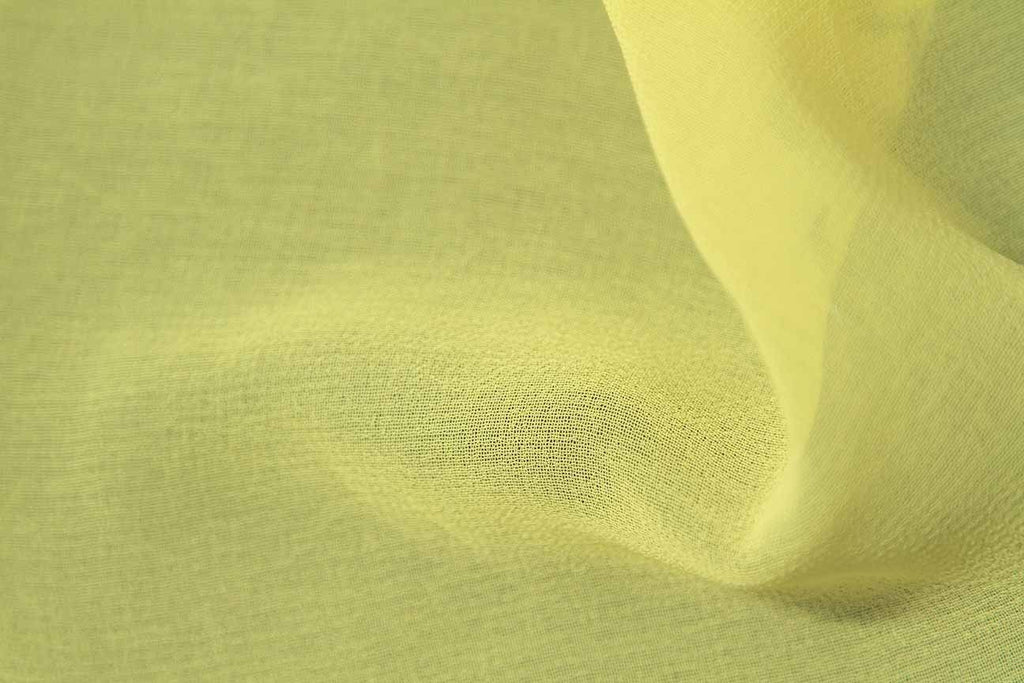 Rianbow Fabrics SC: Starburst Yellow Silky Chiffon Silky Chiffon