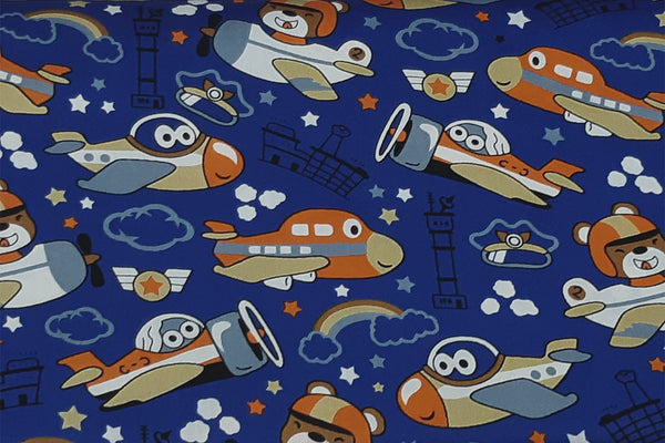 Rainbow Fabrics Space Dream On Royal Blue Patchwork / Craft Fabric Blue Craft Fabric