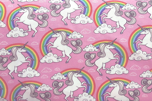 Rainbow Fabrics Unicorn On Pink Patchwork / Craft Fabric Red Craft Fabric