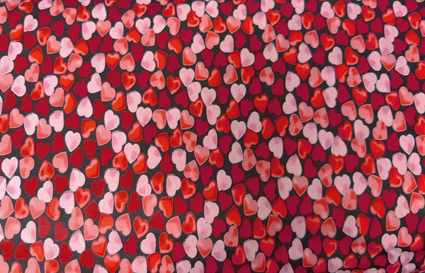 Rainbow Fabrics Valentine Red Heart Patchwork / Craft Fabric Blue Craft Fabric