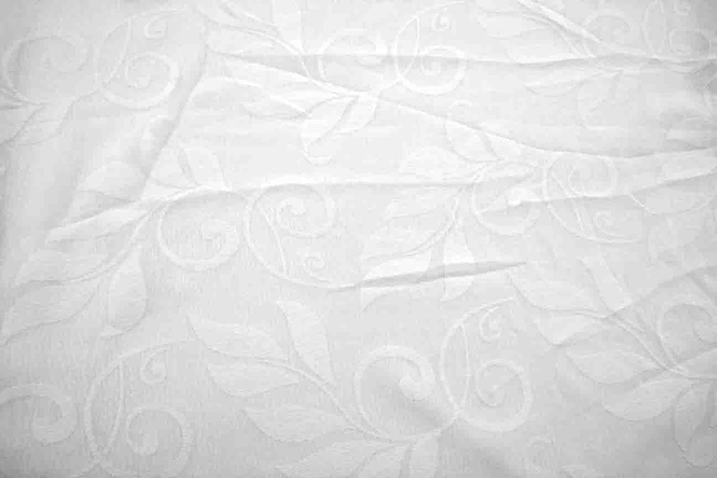 Rainbow Fabrics VC: Fern White Voile Curtain Fabric