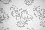 Rainbow Fabrics VC: Grey Baroque Pattern Voile Curtain Fabric