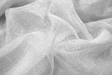 Rainbow Fabrics VC: Metallic Silver/White Voile Curtain Fabric