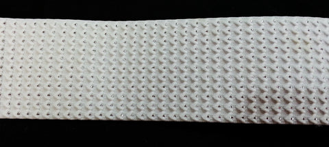 White Felt Diamante Trim