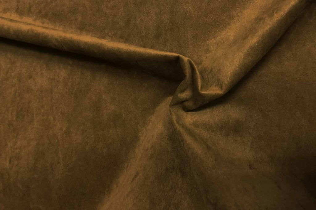 Rainbow Fabrics WU: Yellow Brown Suede Waterproof Upholstery - 57